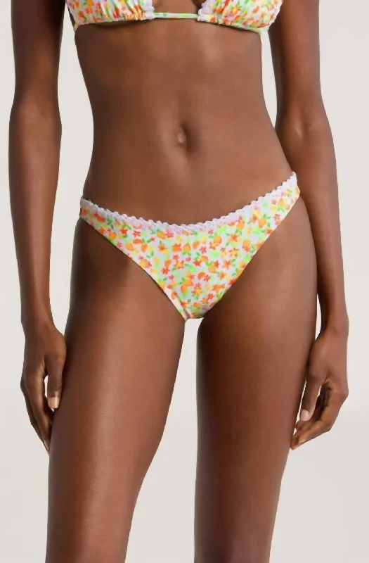 Women's Occasion Wear Clothes Crochet Cheeky Bikini Bottom In Coco Mango