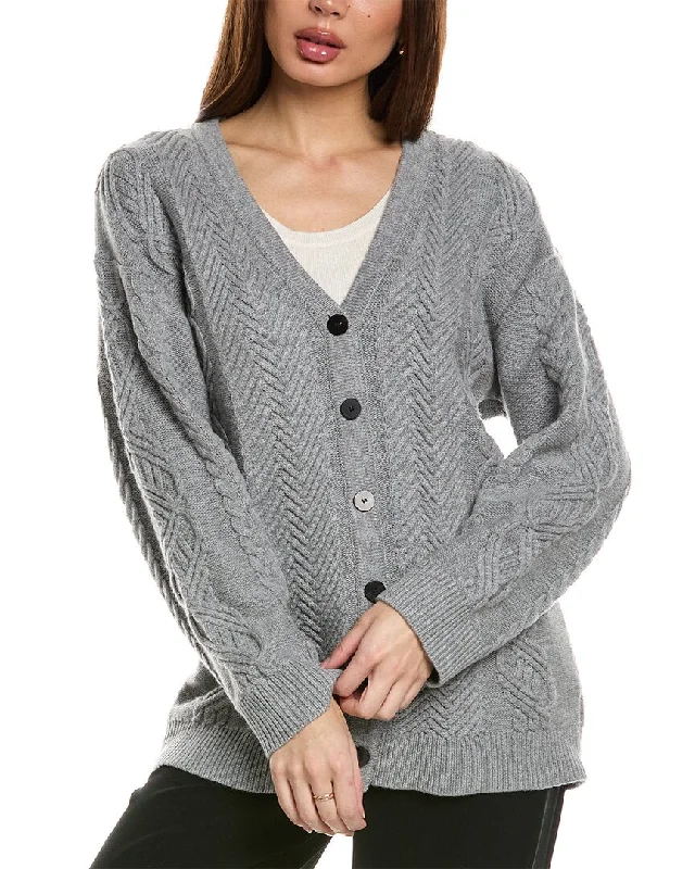 Affordable Women's Clothing Sale Online Theory Wool & Cashmere-Blend Cable Cardigan