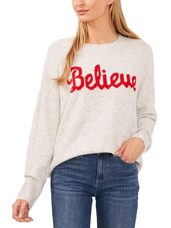 Women's Evening Wear Womens Crewneck H Pullover Sweater