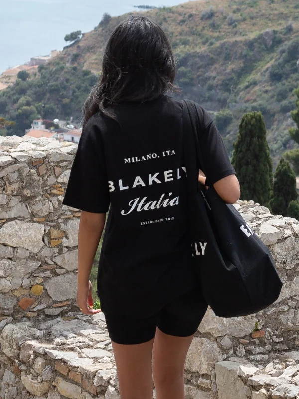 Women's Professional Garments Italia Oversized T-Shirt - Black