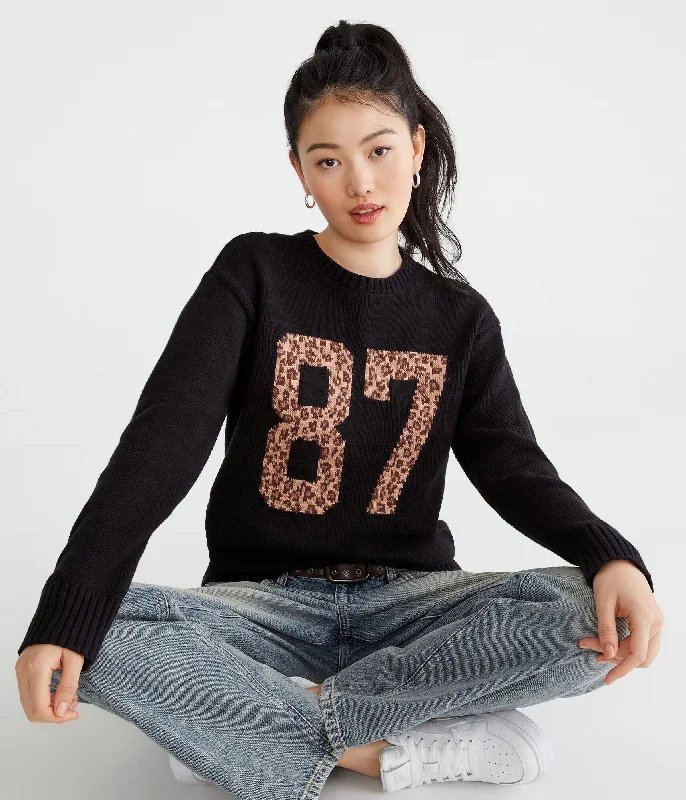 Charming Everyday Clothing For Women Aeropostale Leopard 87 Oversized Crew Sweater