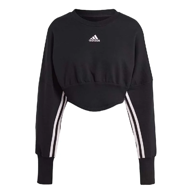 Women's Trendy Clothing adidas - Women's Dance 3-Stripes Corset-Inspired Sweatshirt (IB4749)