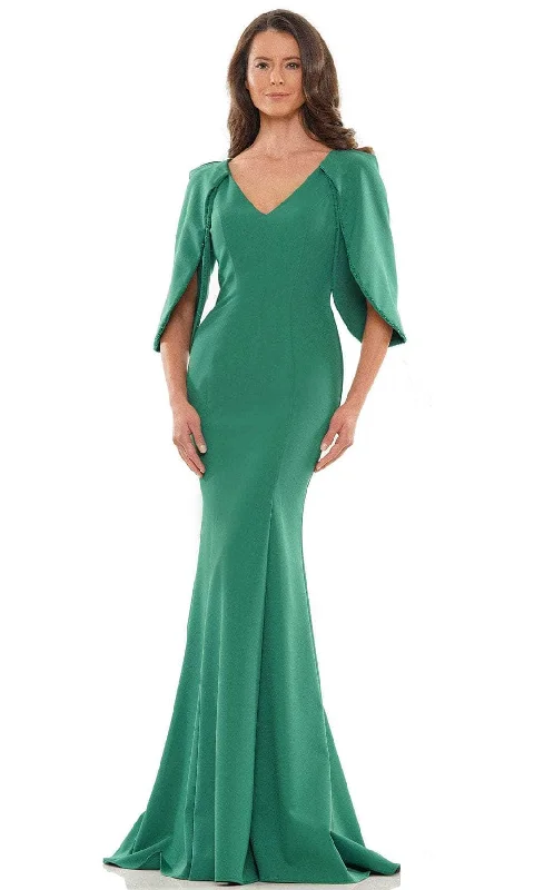 Flash Discount Marsoni by Colors MV1159 - Deep V-Neck Formal Gown