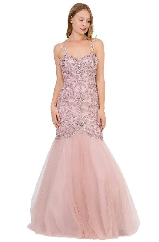 Affordable Women's Clothing Online Poly USA 8352 - Embellished Sweetheart Gown