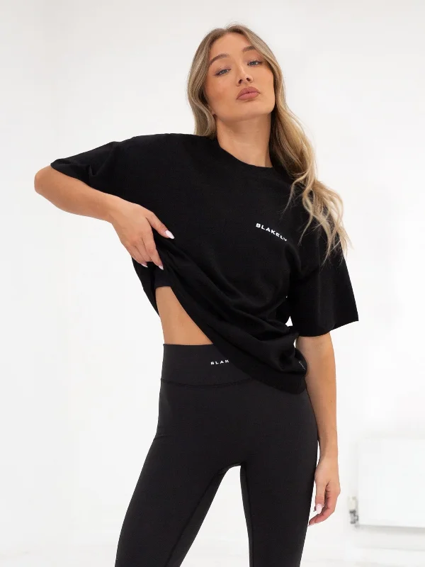 Women's Trendy Clothes Series Oversized T-Shirt - Black