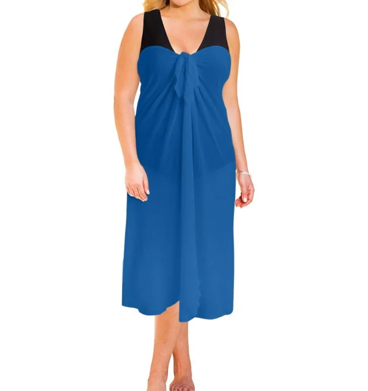 Extreme Clearance Deals Sun Diva Plus Size Long Pareo Cover Up In Denim