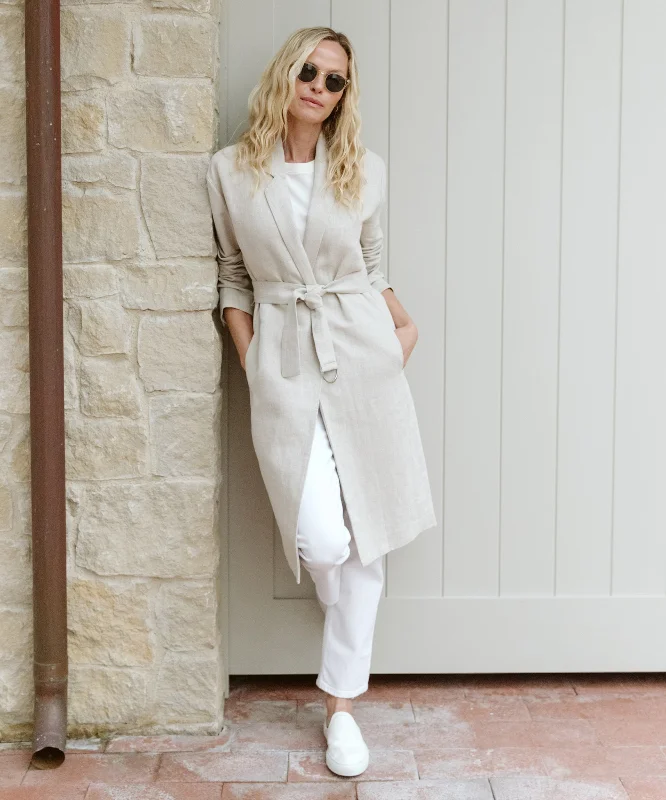 Outfits For Women Linen Trench Coat