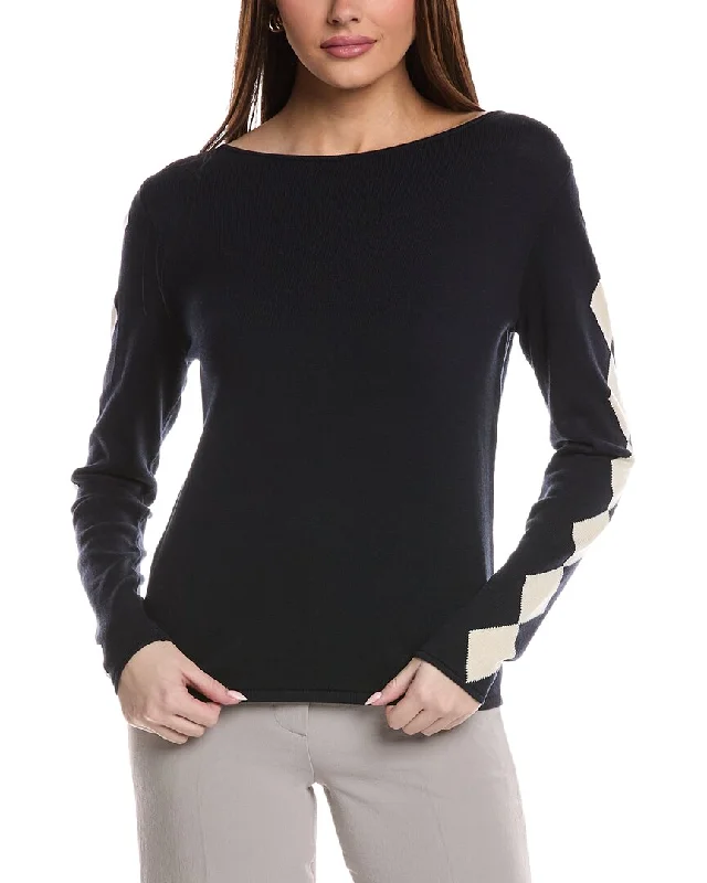 Online Boutiques Clothing St. John Intarsia Knit Sweater