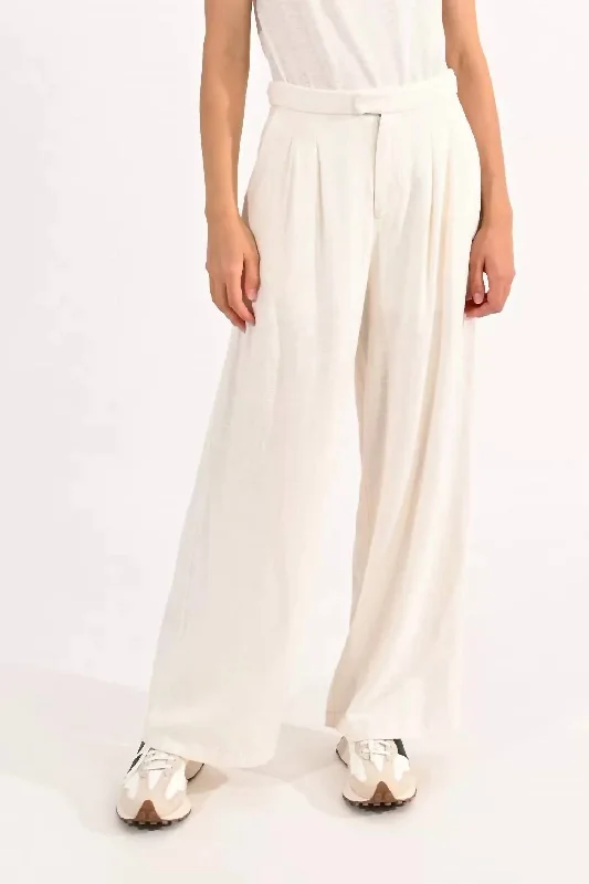 Women's Evening Garments Wide Leg Pants In Off White