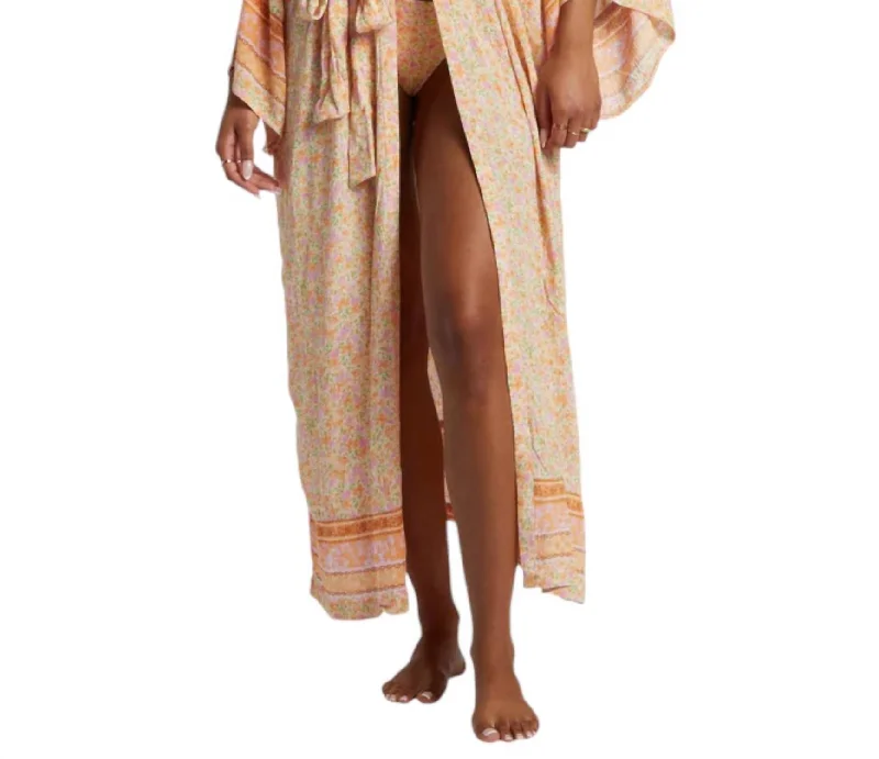 Women's Elegant Clothes Head Over Heels Beach Kimono In Pink Dream