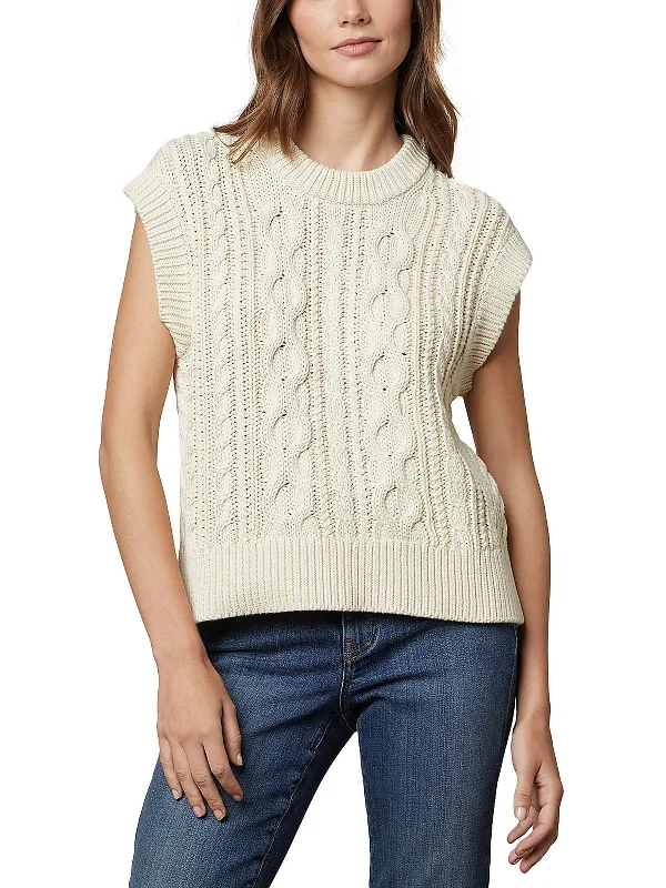 Charming Women's Outfit For Special Occasions Womens Cable Knit Pullover Tank Top Sweater