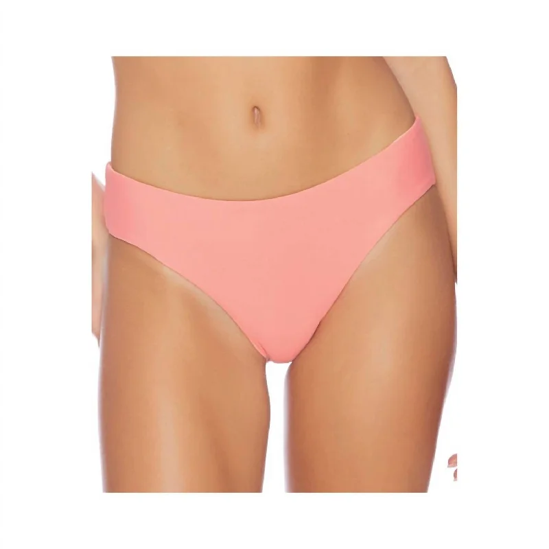 Women's Elegant Clothing Sets Solid Coordinator Retro Bikini Bottom In Pink Grapefruit