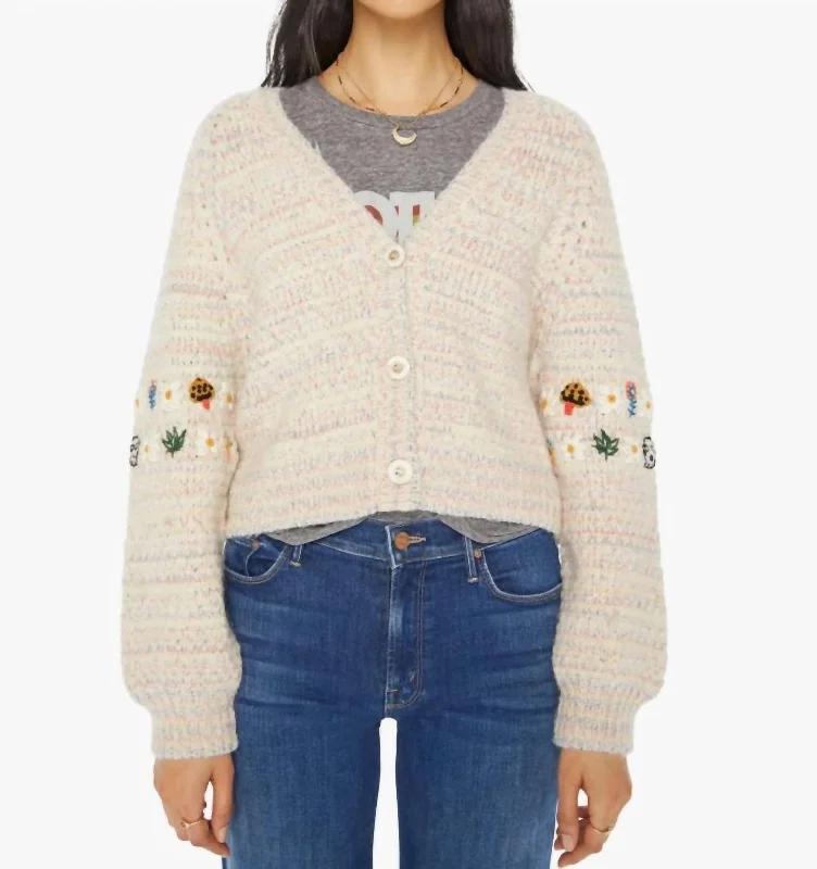 Casual Fashion Trends for Women Raglan Bell Cardigan In Don't Eat The Daisies