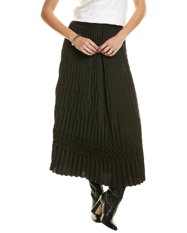 Online Boutiques Le Superbe Origami Double Pleated Midi Skirt