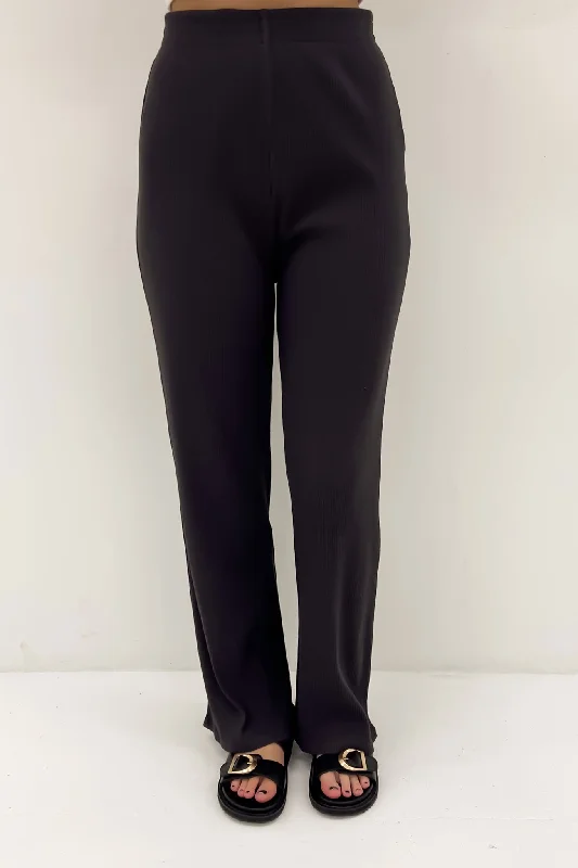 Trendy Women's Outfits for Casual Wear Lounge Rib Pant Black