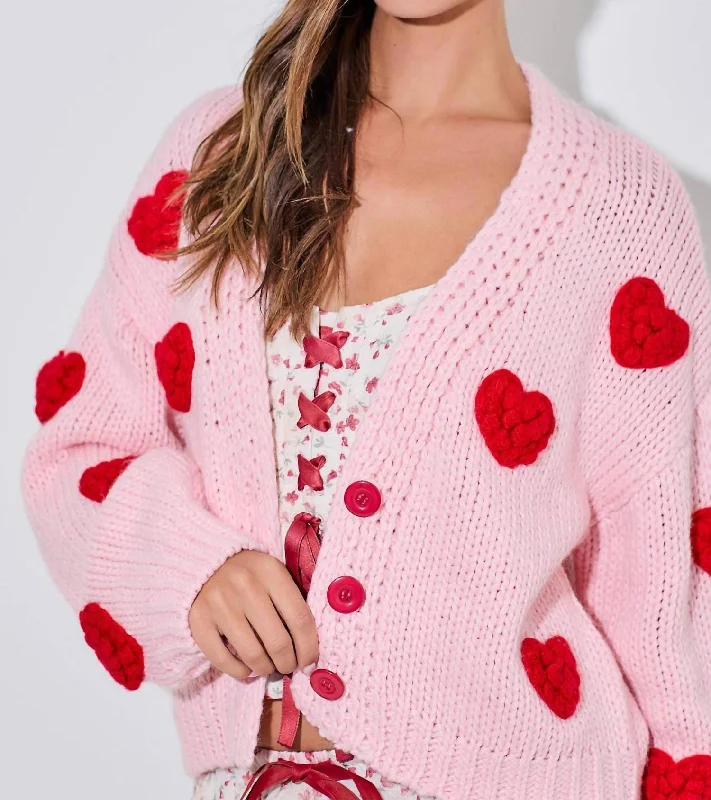 Timeless Women's Fashion Styles Lover Cropped Cardigan In Pink