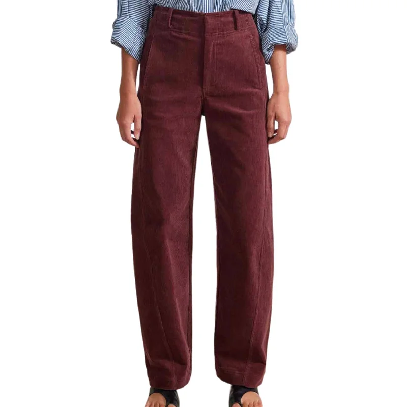 Women's Outerwear Apparel Meridian Corduroy Pant In Chocolate