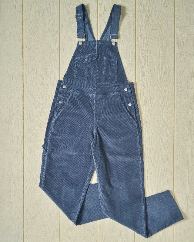 Classic Women's Apparel Women's Overalls in Atlantic Blue Corduroy