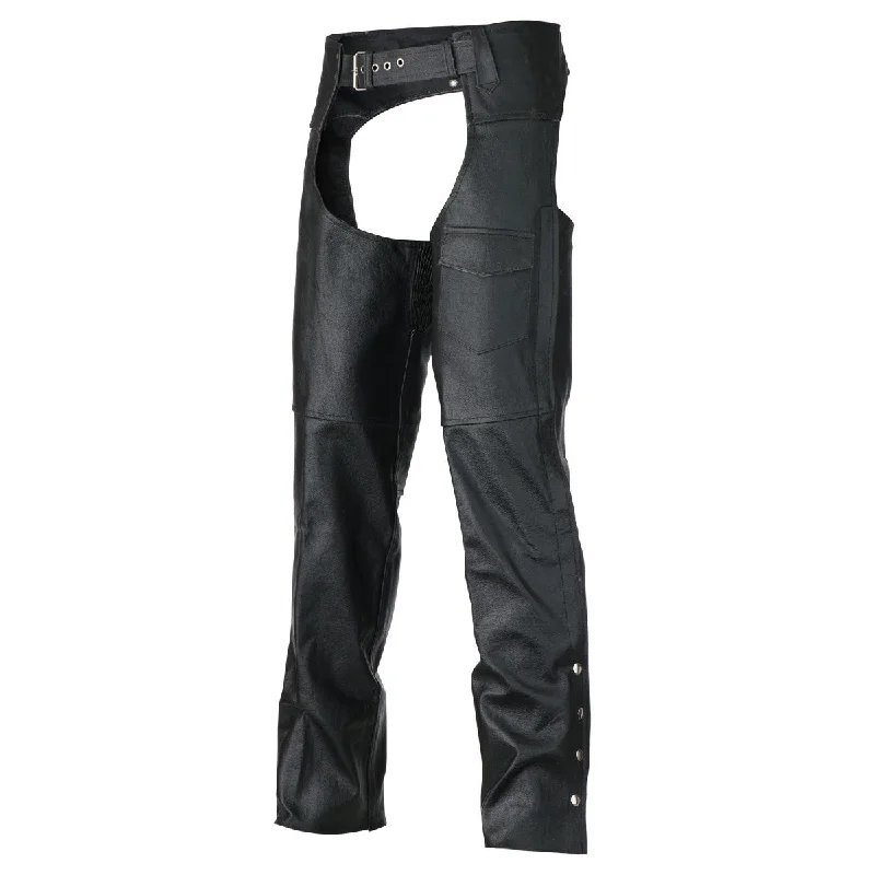 Best Online Clothing Boutiques VL801S Classic Biker Leather Chaps