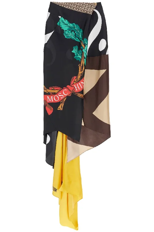 Big Sale Event Moschino Women's Silk Patchwork Skirt