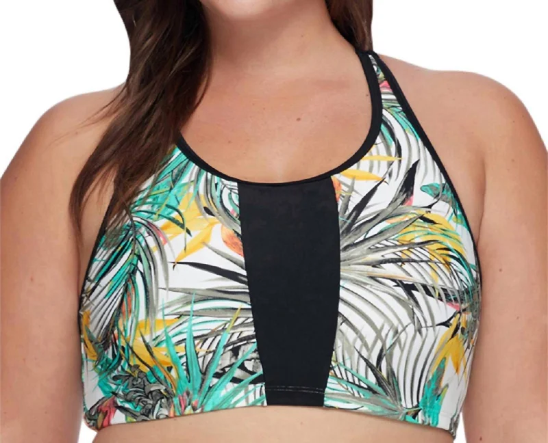 Modern Women's Attire High Neck Bikini Top - Plus In Folia Adley