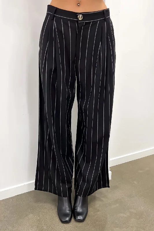 Clothes For Woman Thea Pant Black Pinstripe