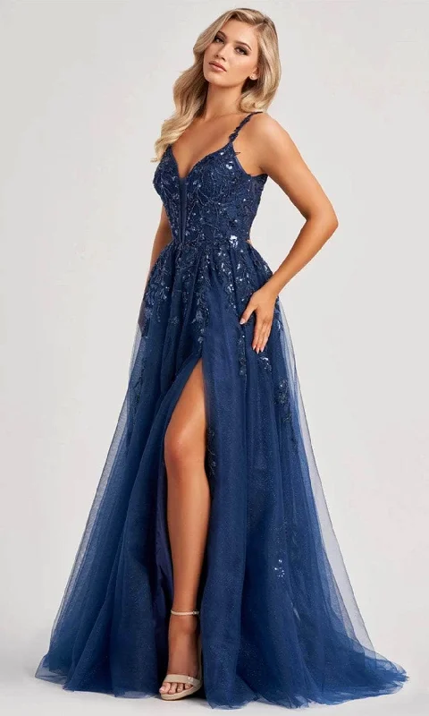 Unique Women's Fashion Pieces Colette By Daphne CL8060 - Shimmer Applique Prom Gown