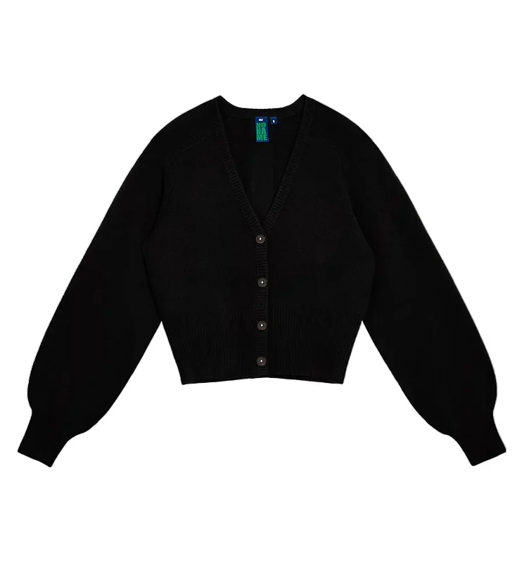 Women's Festive Attire Cashmere Perri Cardigan Sweater In Black