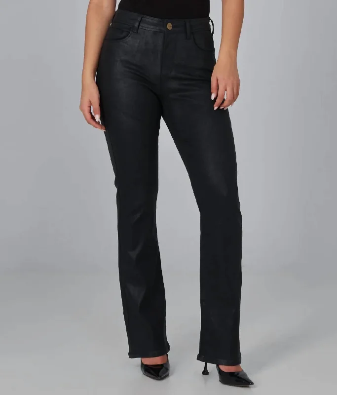 Sales Clothes Billie High Rise Bootcut Jeans In Coated Black