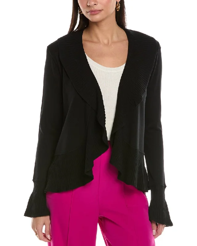 Chic Women's Clothing for Work and Travel St. John Ruffle Cardigan