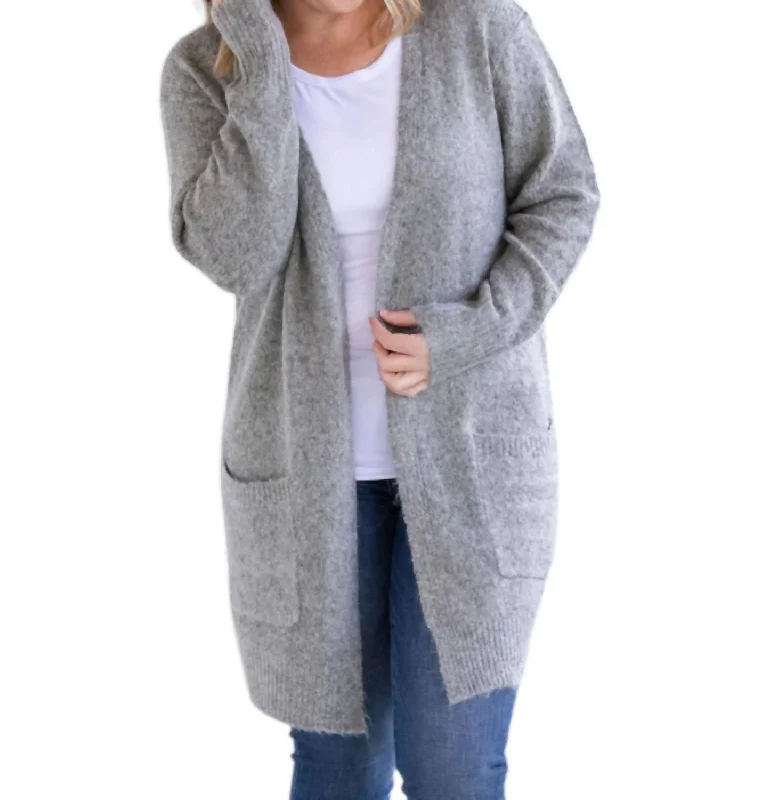 Women's Fashion-Forward Apparel Madison Cozy Cardigan In Gray