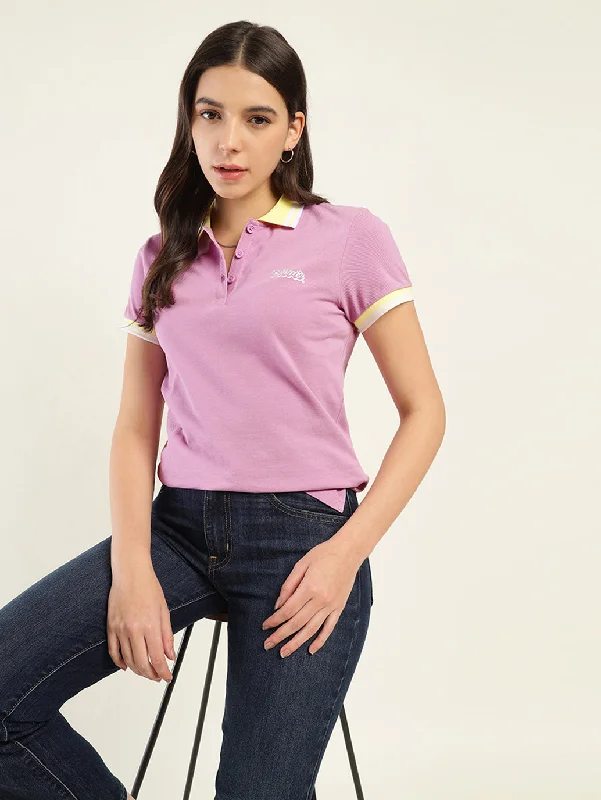 Women Clothes Women's Solid Polo T-Shirt