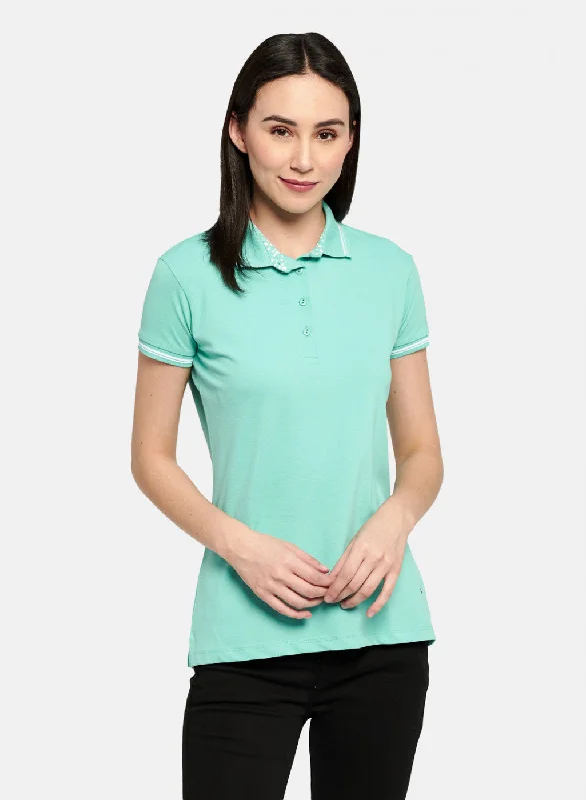 Women Apparel Womens Blue Plain T-Shirt