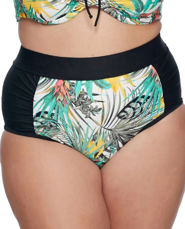 Women's Casual Attire Waverly High Waist Bikini Bottom - Plus In Folia Adley