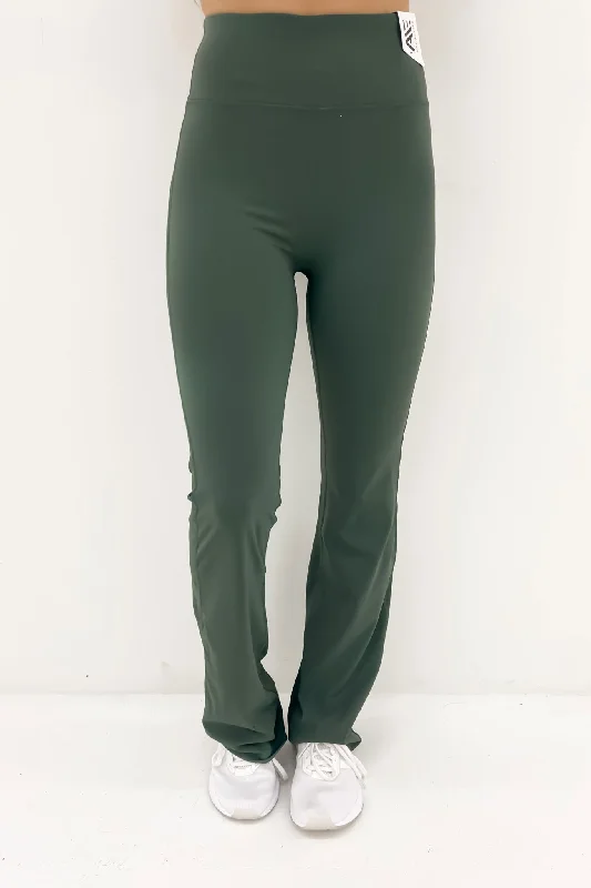 Trendy Outfits For Girls Active Flare Legging Green