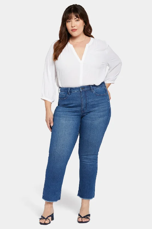 Flash Discount Slim Bootcut Ankle Jeans In Plus Size - Desire