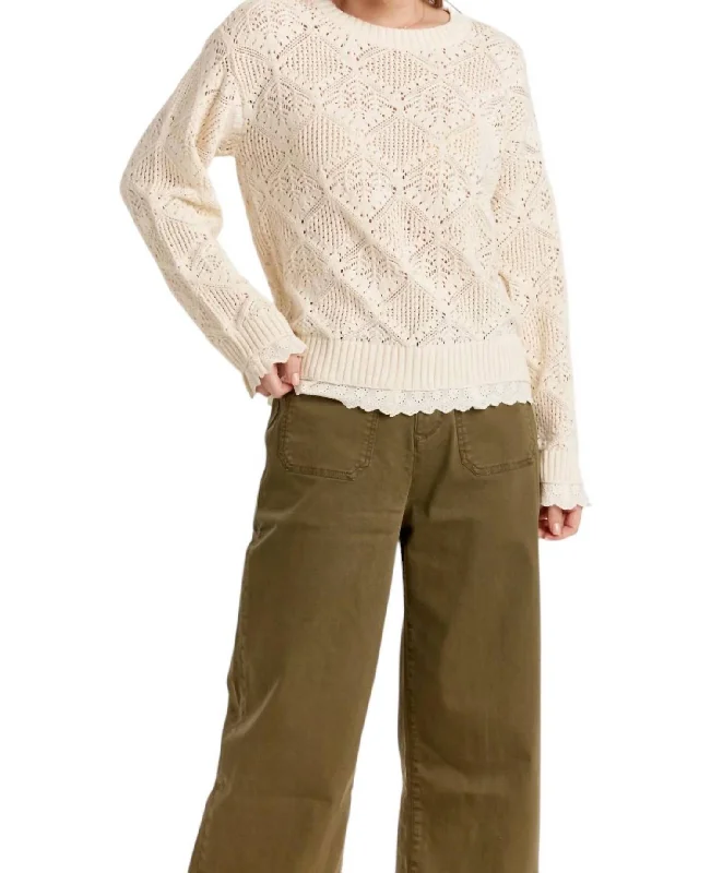 Women's Travel Apparel Torrance Sweater In Vintage Cream