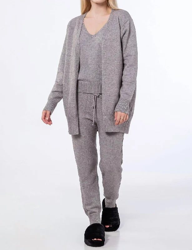 Women's Vintage-Inspired Outfit Monroe Cardigan In Grey