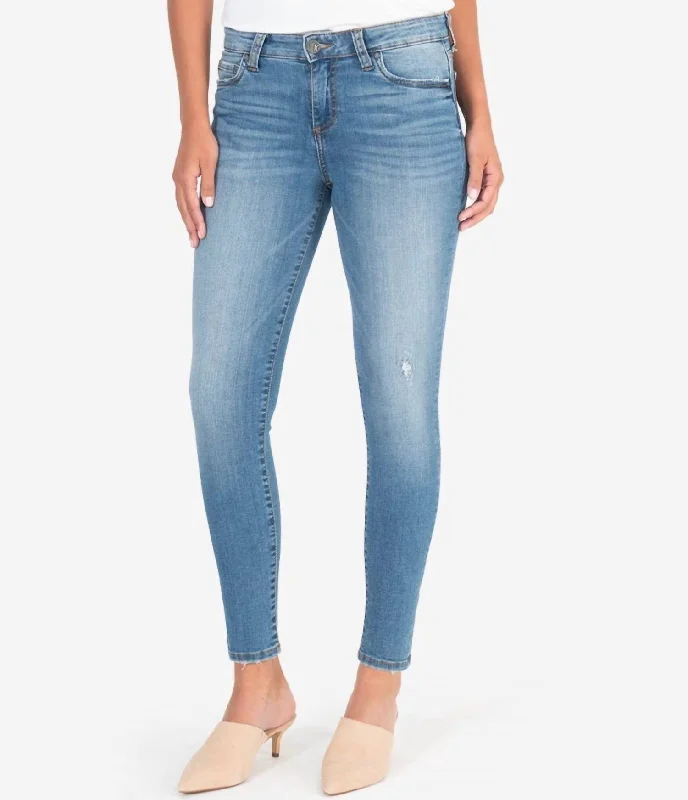 Women's Vintage-Inspired Outfit Connie Ankle Jeans In Medium Wash