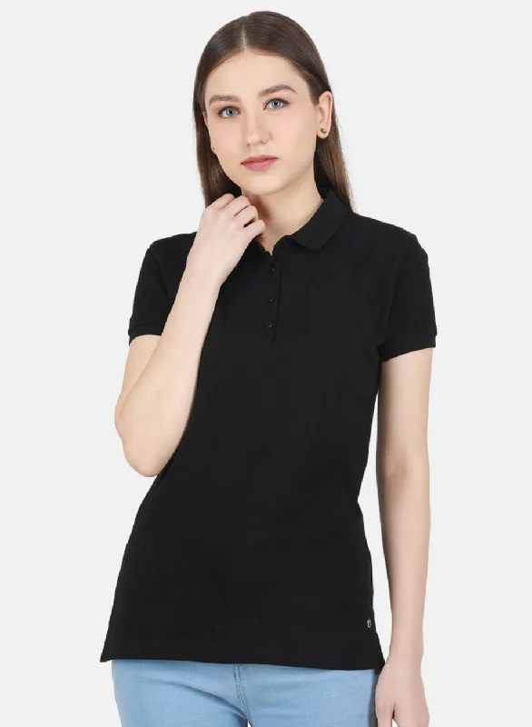 Women's Transitional Garments Women Black Solid T-Shirt