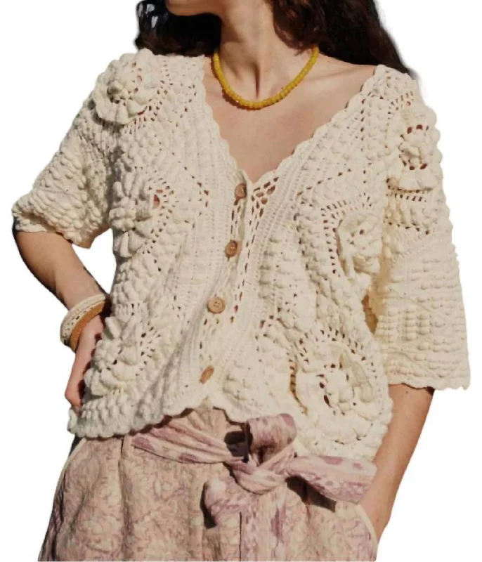 Casual Dresses for Women Mallyra Cardigan In Cream