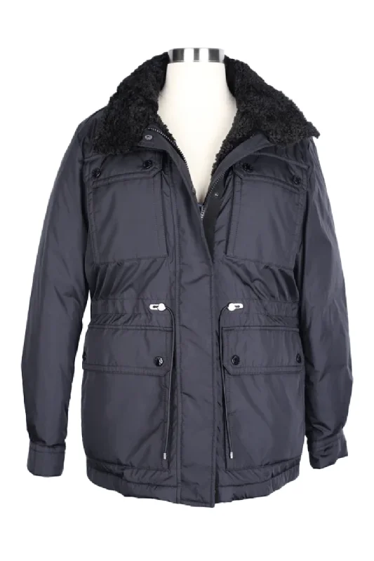 Plus-Size Women's Clothing Shearling Collar Down Puffer Jacket