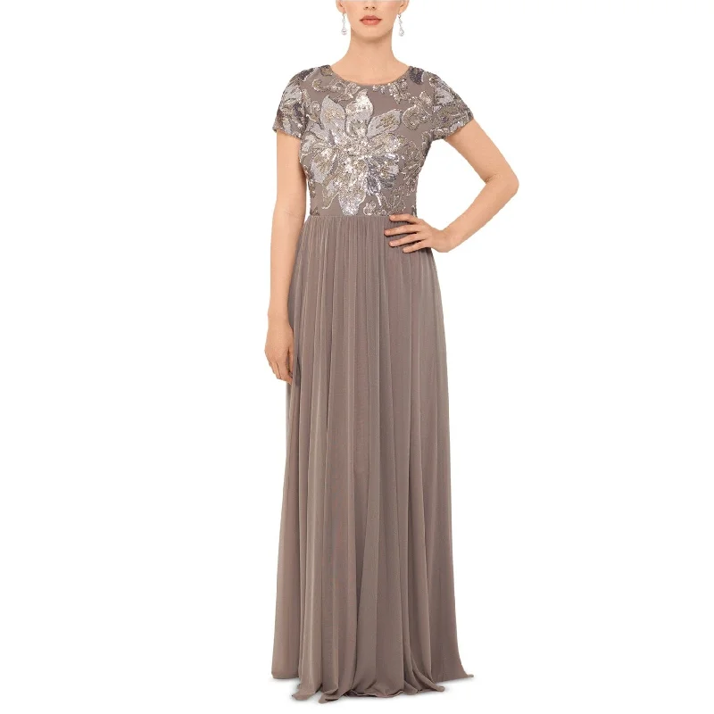 Stylish Clothes For Women Betsy & Adam Womens Sequin Gown Dress