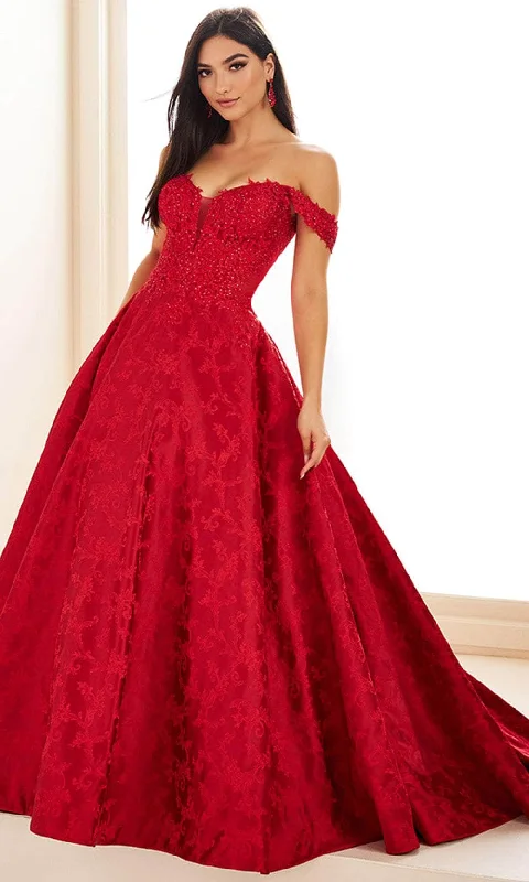 Women's Clothes Online Shopping Ellie Wilde EW36078 - Off-Shoulder Embellished Ballgown