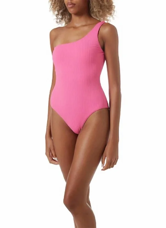 Clearance Sale Online Palermo Ribbed Swimsuit In Hot Pink