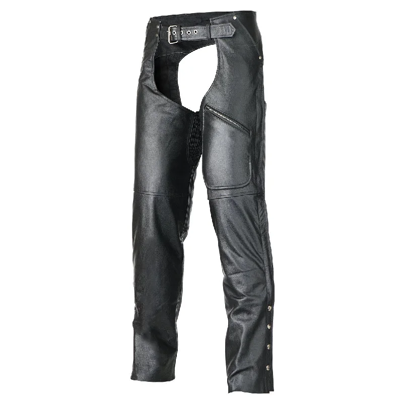 Shop Ladies Clothes VL804 Pant Style Zipper Pocket Naked Cowhide Leather Chaps