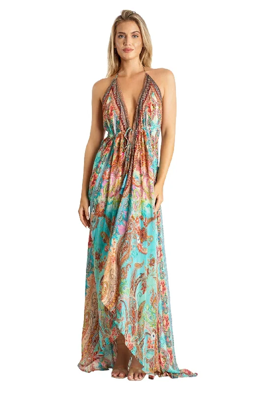 Women's Professional Apparel Cassini Halter Maxi Dress