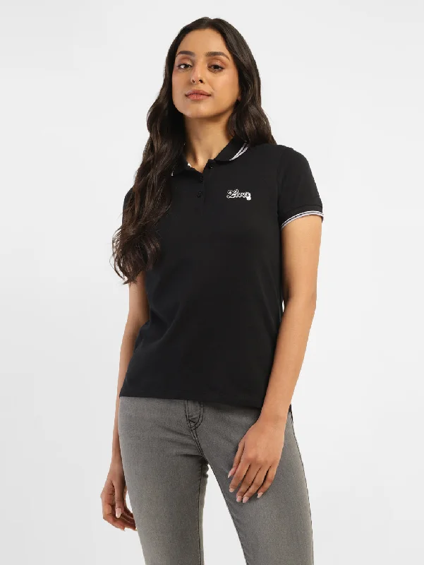 Women's Luxury Garments Women's Solid Polo T-shirt