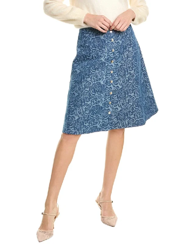 Clothes Of Woman Gracia Jacquard Floral Skirt