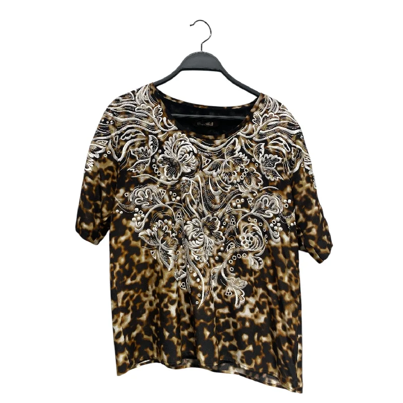 Women's Clothing Apparel roberto cavalli/T-Shirt/38/Animal Pattern/Silk/BRW/